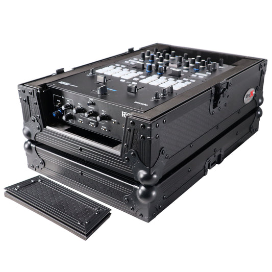 ProX Flight Case for Rane Seventy DJ Mixer Road Case | Black on Black | Without Laptop Shelf