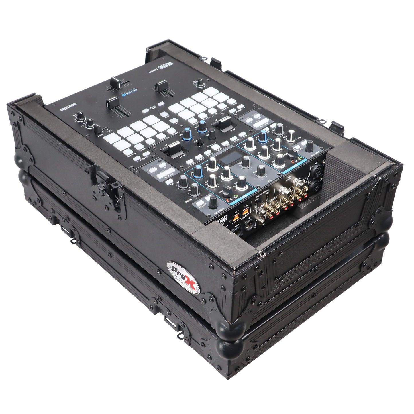 ProX Flight Case for Rane Seventy DJ Mixer Road Case | Black on Black | Without Laptop Shelf