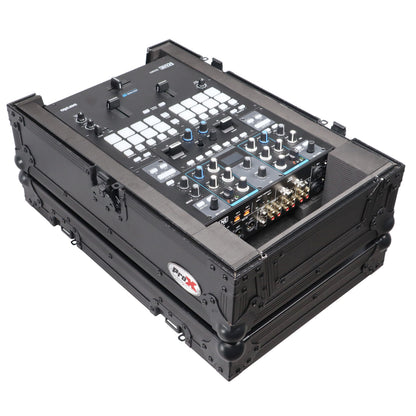 ProX Flight Case for Rane Seventy DJ Mixer Road Case | Black on Black | Without Laptop Shelf