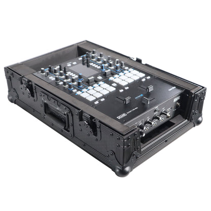 ProX Flight Case for Rane Seventy DJ Mixer Road Case | Black on Black | Without Laptop Shelf