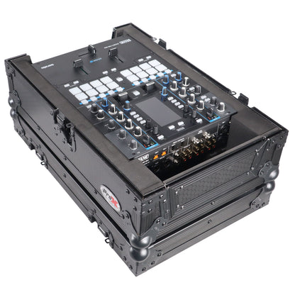 ProX Flight Case for Rane Seventy DJ Mixer Road Case | Black on Black | Without Laptop Shelf
