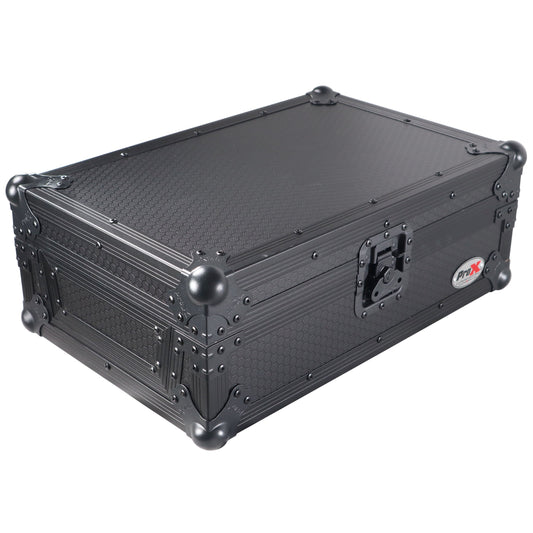 ProX Flight Case for Rane Seventy DJ Mixer Road Case | Black on Black | Without Laptop Shelf