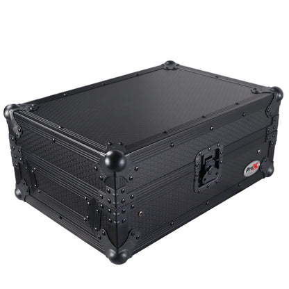 ProX Flight Case for Rane Seventy DJ Mixer Road Case | Black on Black | With Laptop Shelf