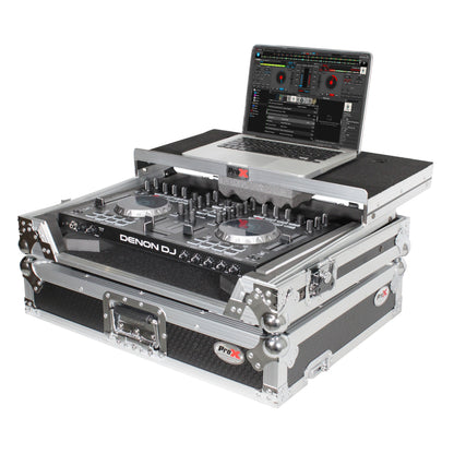 ProX Universal DJ Controller Case Flight Road Case With Laptop Shelf | Medium