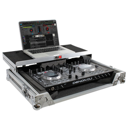 ProX Universal DJ Controller Case Flight Road Case With Laptop Shelf | Medium