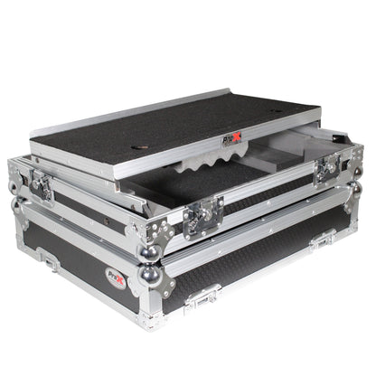 ProX Universal DJ Controller Case Flight Road Case With Laptop Shelf | Medium