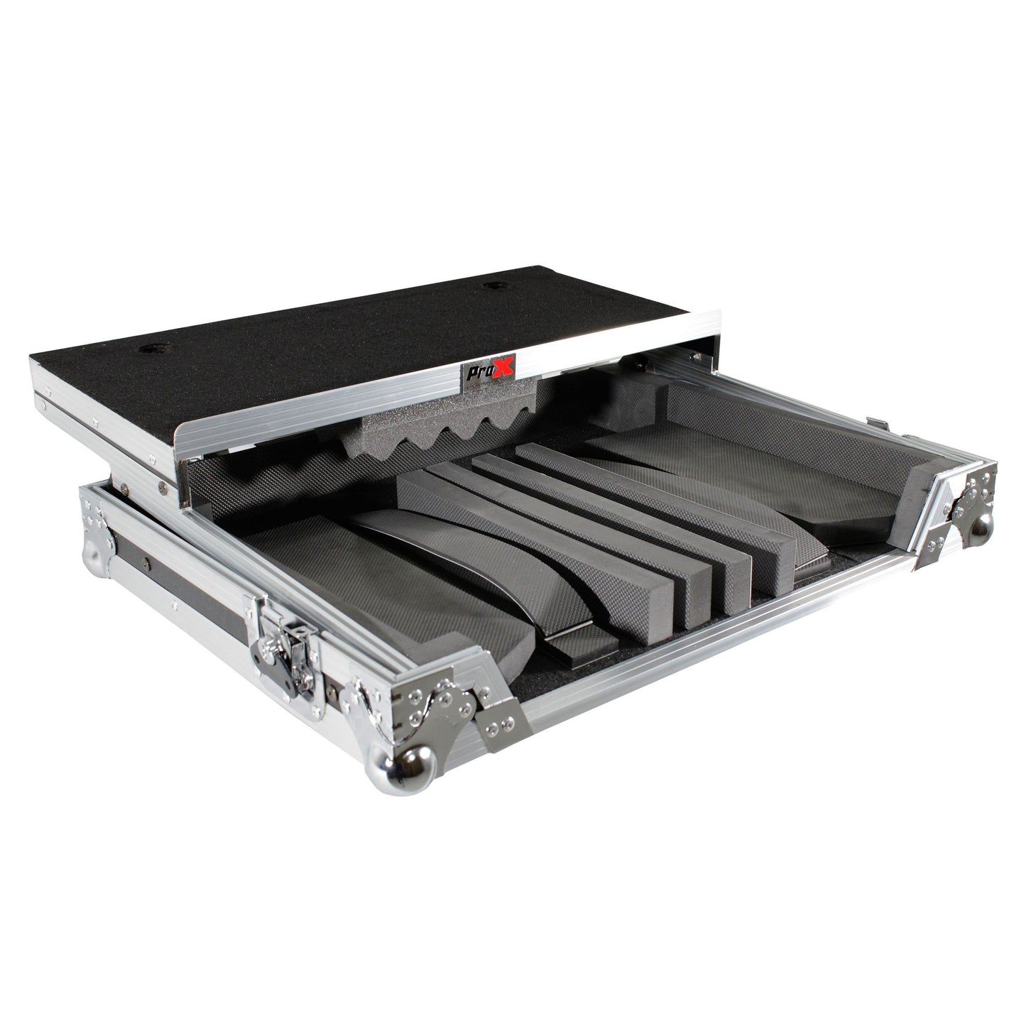 ProX Universal DJ Controller Case Flight Road Case With Laptop Shelf | Medium