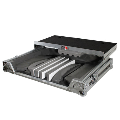 ProX Universal DJ Controller Case Flight Road Case With Laptop Shelf | Medium