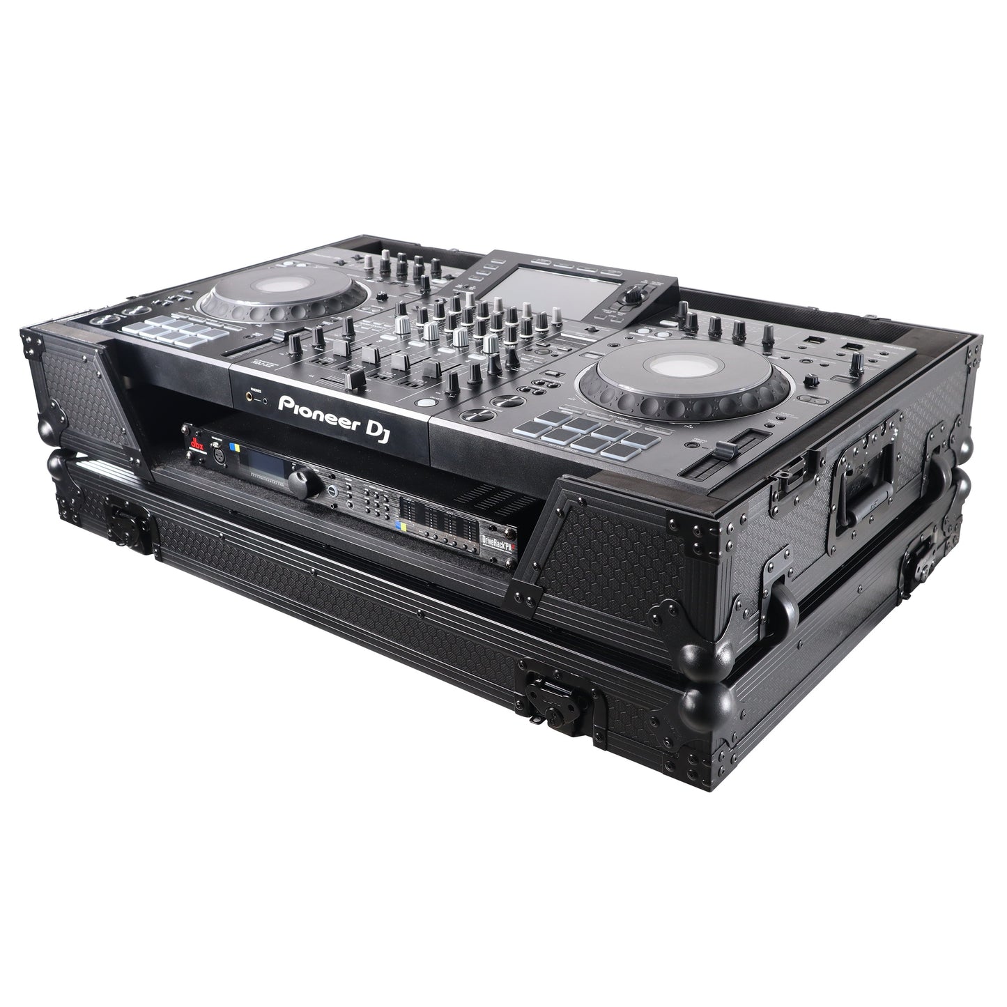 ProX ATA Flight Case For Pioneer XDJ-XZ DJ Controller with 1U Rack Space and Wheels | Black/Black | Without Laptop Shelf