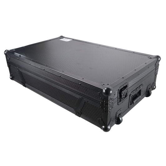 ProX ATA Flight Case For Pioneer XDJ-XZ DJ Controller with 1U Rack Space and Wheels | Black/Black | Without Laptop Shelf