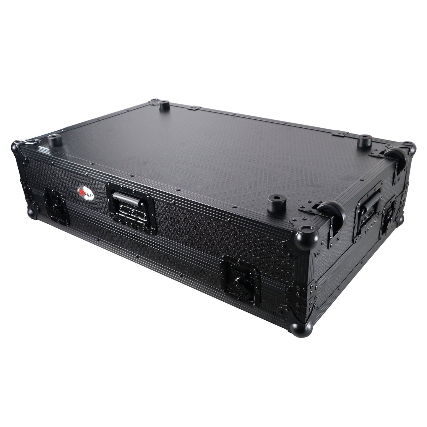 ProX ATA Flight Case For Pioneer XDJ-XZ DJ Controller with 1U Rack Space and Wheels | Black/Black | Without Laptop Shelf