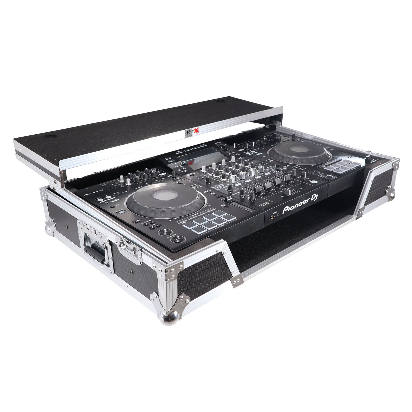 76366_ProX-ATA-Flight-Case-For-Pioneer-XDJ-XZ-DJ-Controller-with-1U-Rack-Space-and-Wheels-_-Silver_Black-_-With-Laptop-Shelf_ALT08sqr