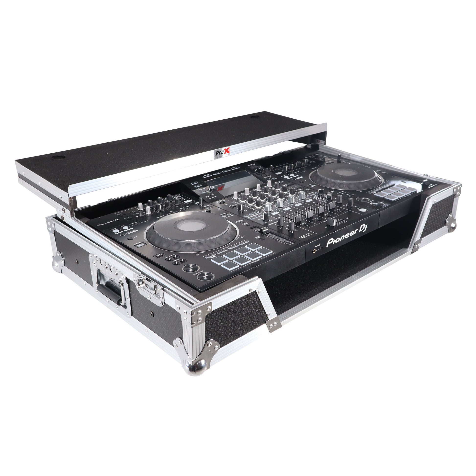 76366_ProX-ATA-Flight-Case-For-Pioneer-XDJ-XZ-DJ-Controller-with-1U-Rack-Space-and-Wheels-_-Silver_Black-_-With-Laptop-Shelf_ALT08sqr