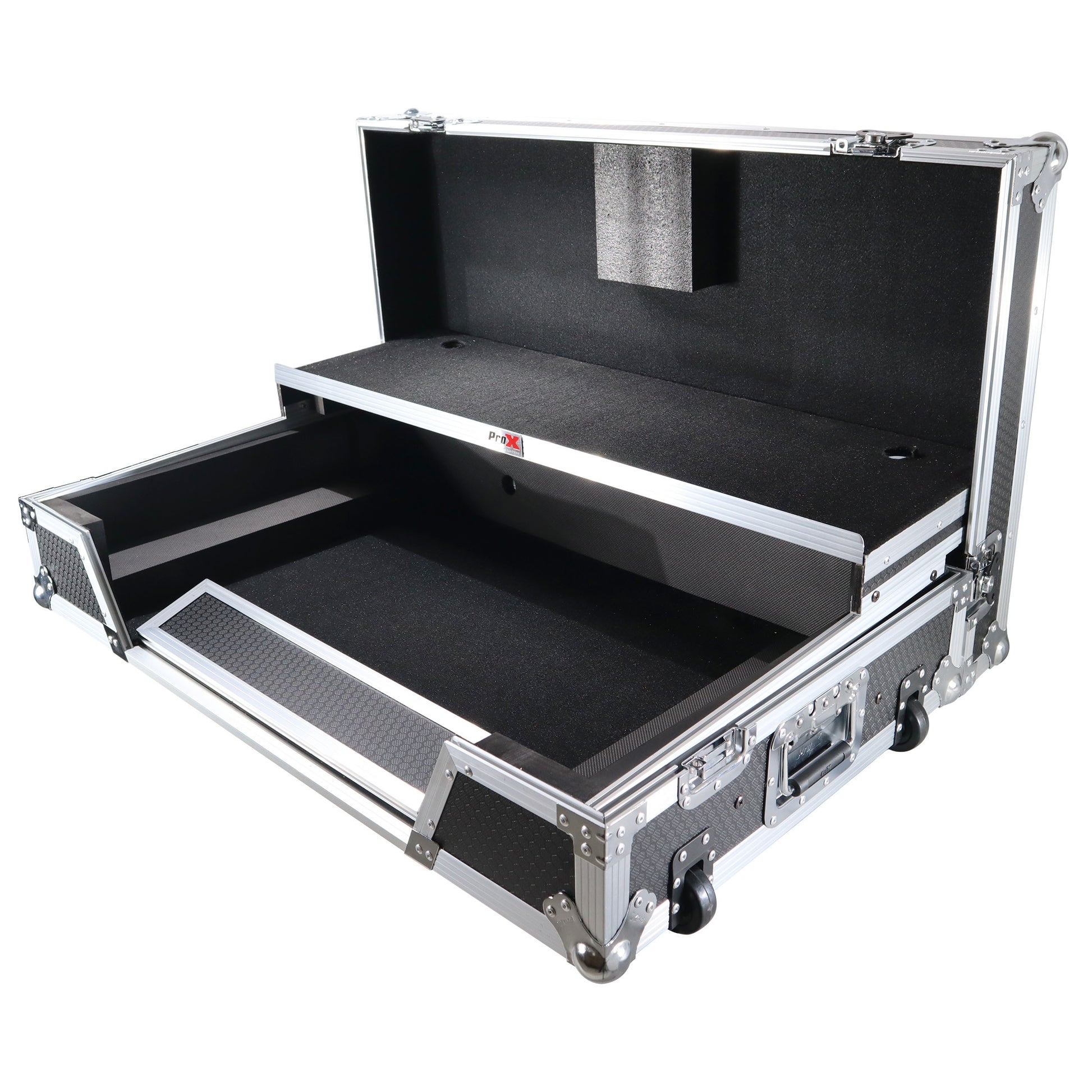 76366_ProX-ATA-Flight-Case-For-Pioneer-XDJ-XZ-DJ-Controller-with-1U-Rack-Space-and-Wheels-_-Silver_Black-_-With-Laptop-Shelf_ALT10sqr