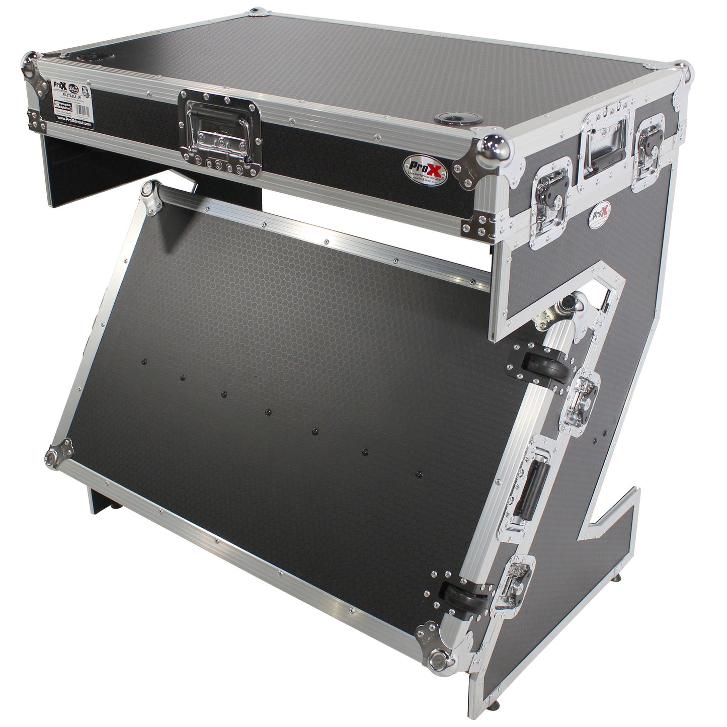 ProX XS-ZTABLEJR Folding DJ Workstation Flight Case With Wheels