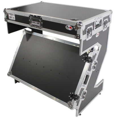 ProX XS-ZTABLEJR Folding DJ Workstation Flight Case With Wheels