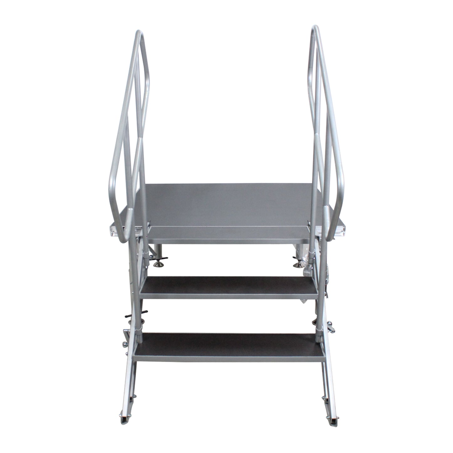 ProX StageQ Adjustable Stage Steps with Rail Heavy Duty Foldable | 3 Step