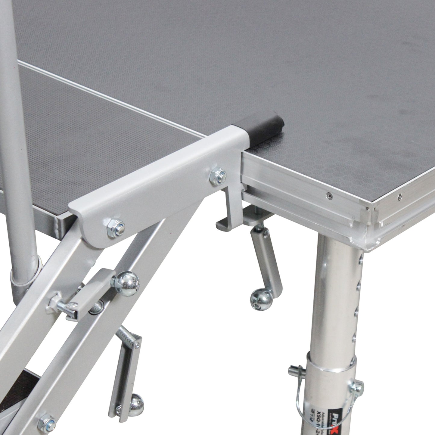 ProX StageQ Adjustable Stage Steps with Rail Heavy Duty Foldable | 3 Step