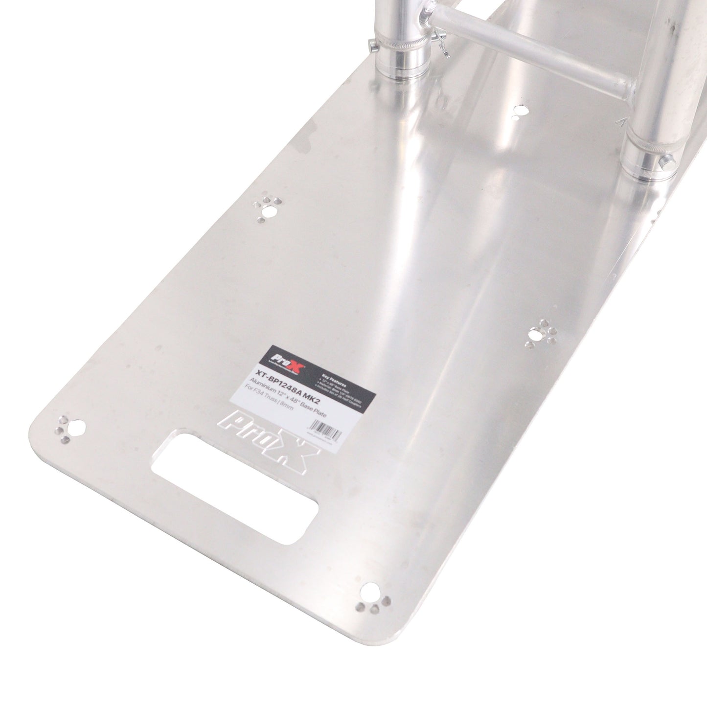 ProX Truss Base Plate For F34 Conical Square Truss | 12 in x 48 in | 8 mm | Aluminum