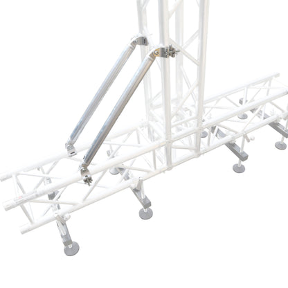 ProX Single Truss Tube with Dual Clamp and Hinge Aluminum Stage Truss | 32 in
