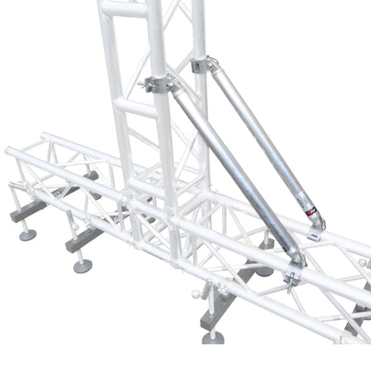 ProX Single Truss Tube with Dual Clamp and Hinge Aluminum Stage Truss | 32 in