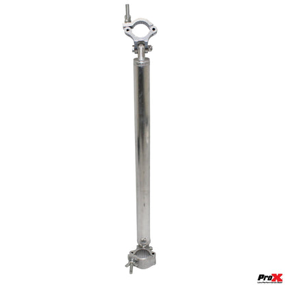 ProX Single Truss Tube with Dual Clamp and Hinge Aluminum Stage Truss | 32 in
