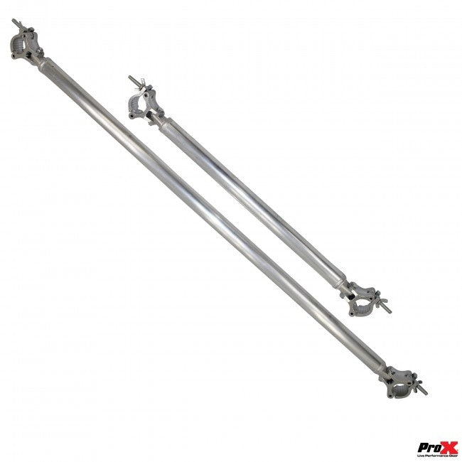 ProX Single Truss Tube with Dual Clamp and Hinge Aluminum Stage Truss | 32 in