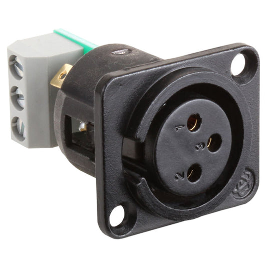 RDL AMS-XLF 3-Pin XLRF Jack Terminal Block