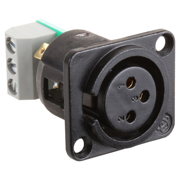 RDL AMS-XLF 3-Pin XLRF Jack Terminal Block