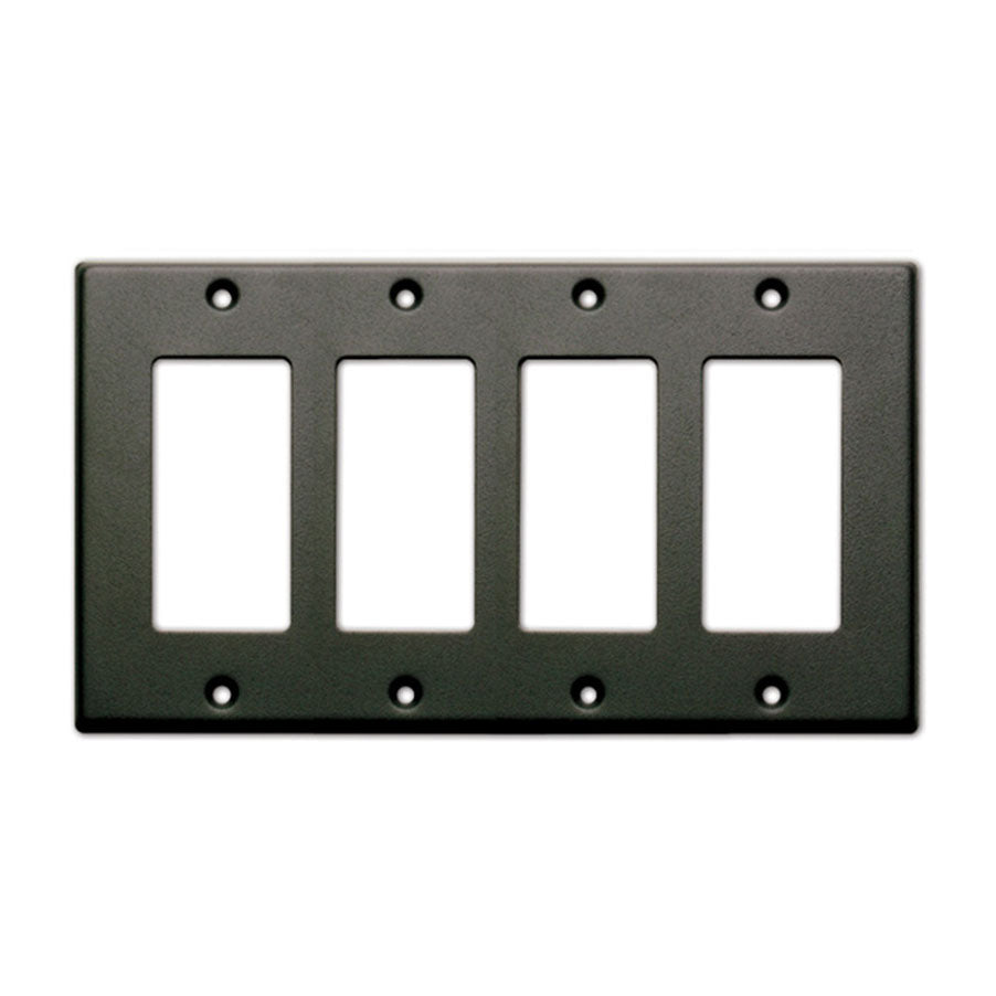 RDL CP-4B Quadruple Cover Plate - Black