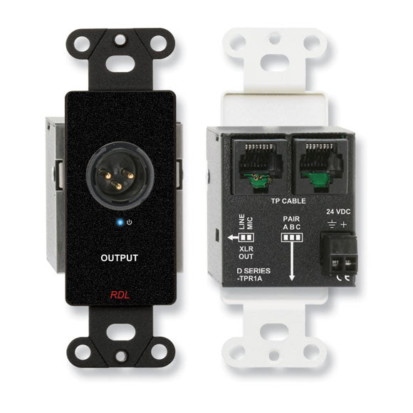 RDL DB-TPR1A Active Single-Pair Receiver - Twisted Pair Format-A - XLR microphone/line output