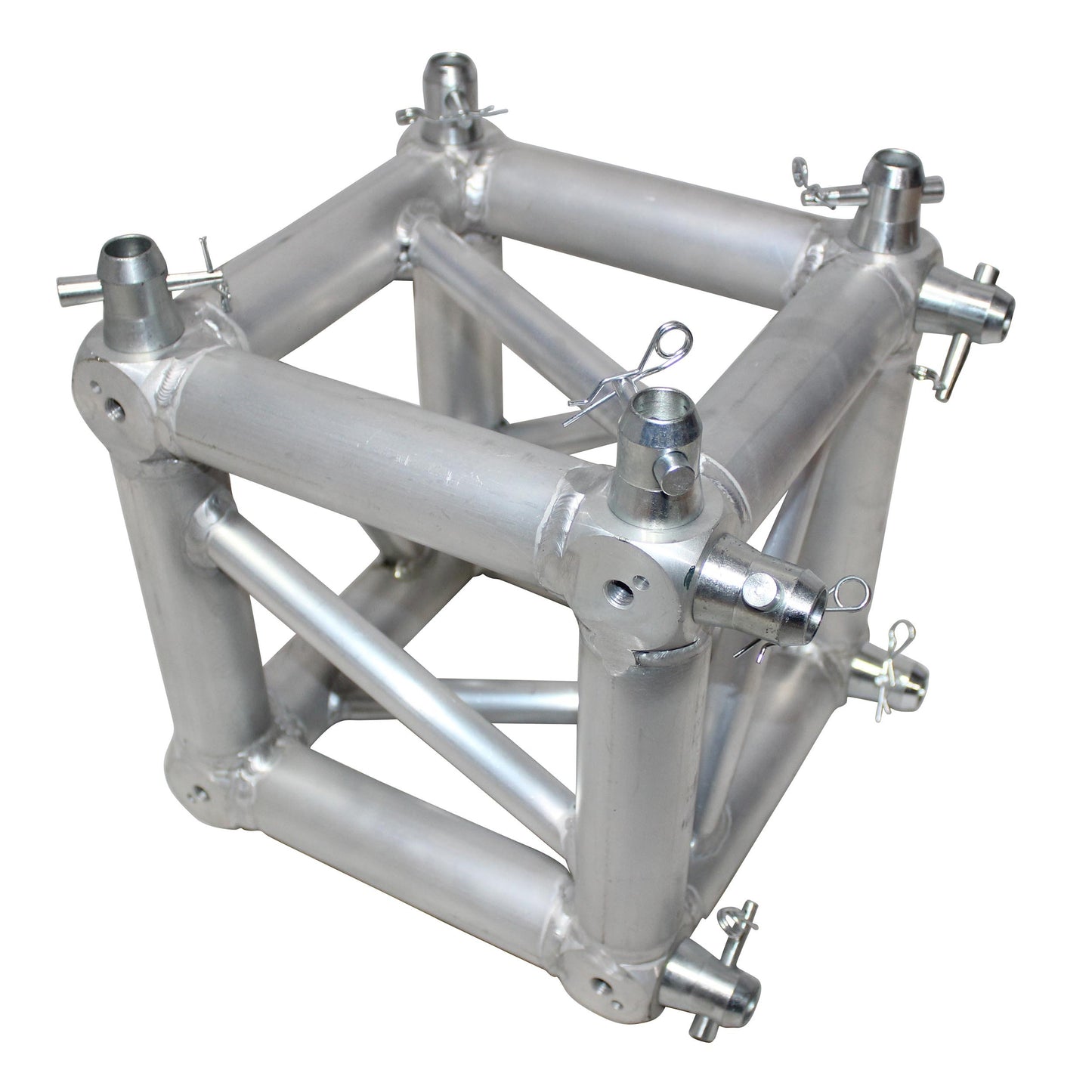 ProX XT-JB6W 6 Way Square Truss Junction Block For F34 | 2 Way (8 Half Conical Couplers) | Silver