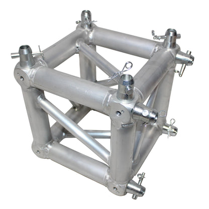 ProX XT-JB6W 6 Way Square Truss Junction Block For F34 | 2 Way (8 Half Conical Couplers) | Silver