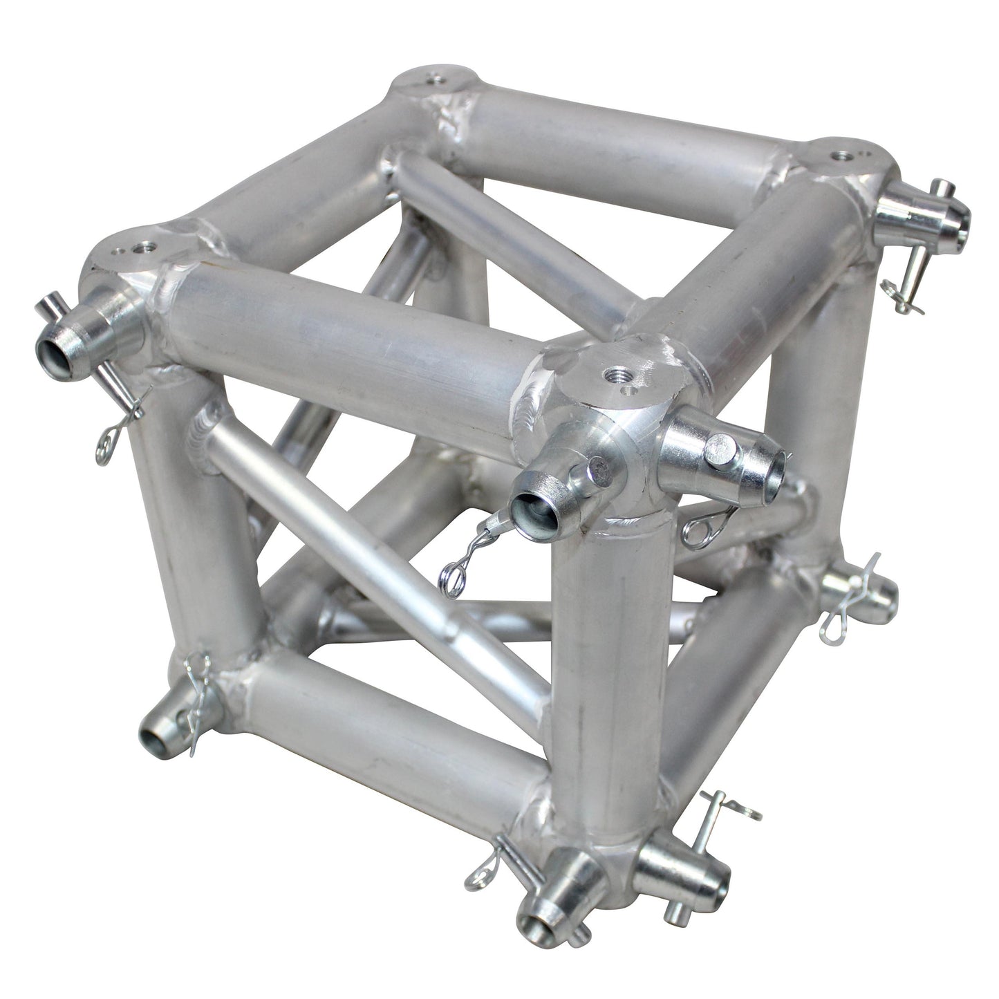ProX XT-JB6W 6 Way Square Truss Junction Block For F34 | 2 Way (8 Half Conical Couplers) | Silver