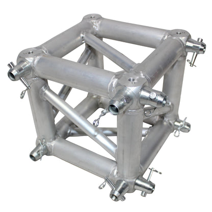 ProX XT-JB6W 6 Way Square Truss Junction Block For F34 | 2 Way (8 Half Conical Couplers) | Silver