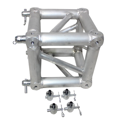 ProX XT-JB6W 6 Way Square Truss Junction Block For F34 | 2 Way (8 Half Conical Couplers) | Silver