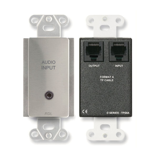 RDL DS-TPS8A Active Two-Pair Sender - Twisted Pair Format-A - Mini-Jack input