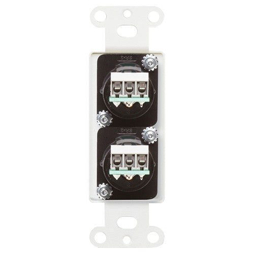 RDL DS-XLR2M Dual 3-Pin XLRM Decora Wall Plate back