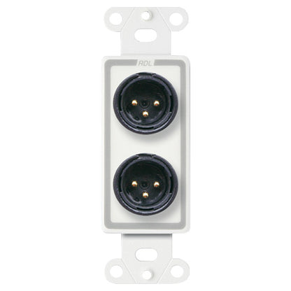 RDL DS-XLR2M Dual 3-Pin XLRM Decora Wall Plate