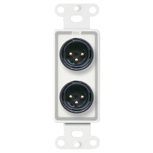 RDL DS-XLR2M Dual 3-Pin XLRM Decora Wall Plate