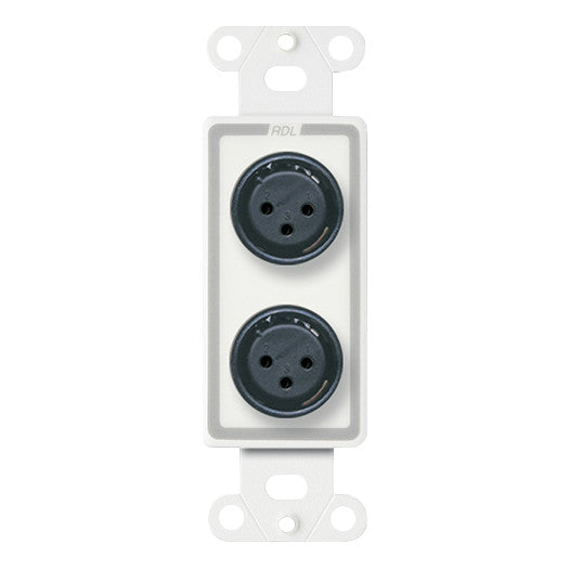 RDL D-XLR2F Dual 3-Pin XLRF Decora Wall Plate