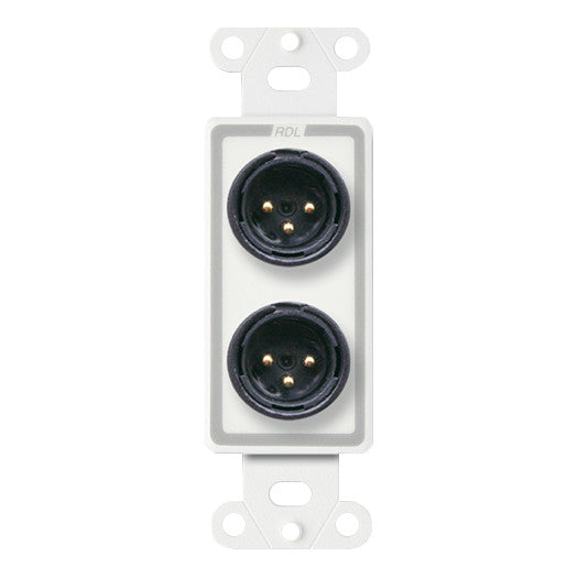 RDL D-XLR2M Dual 3-Pin XLRM Decora Wall Plate