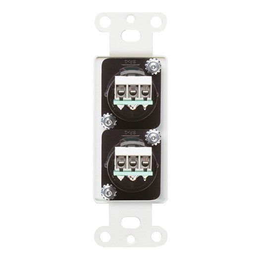 RDL D-XLR2M Dual 3-Pin XLRM Decora Wall Plate back