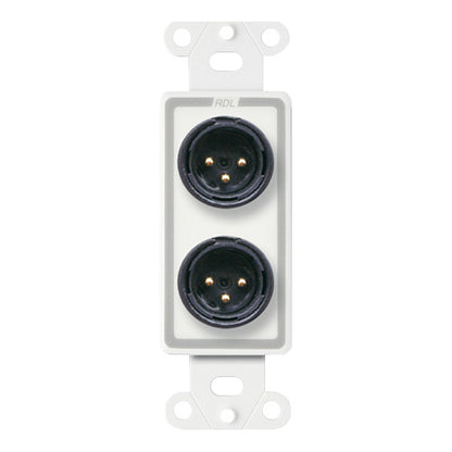 RDL D-XLR2M Dual 3-Pin XLRM Decora Wall Plate