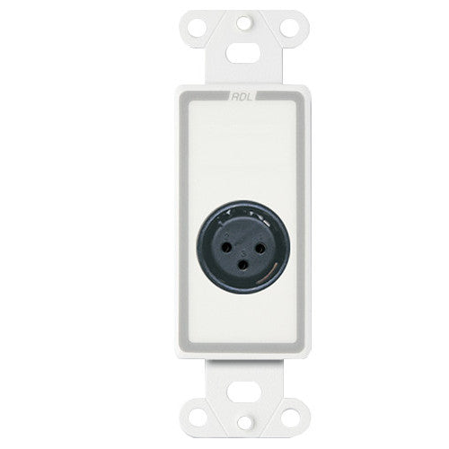 RDL D-XLR3F XLR 3-pin Female Jack on Decora Wall Plate