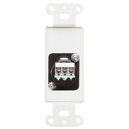 RDL D-XLR3F XLR 3-pin Female Jack on Decora Wall Plate back