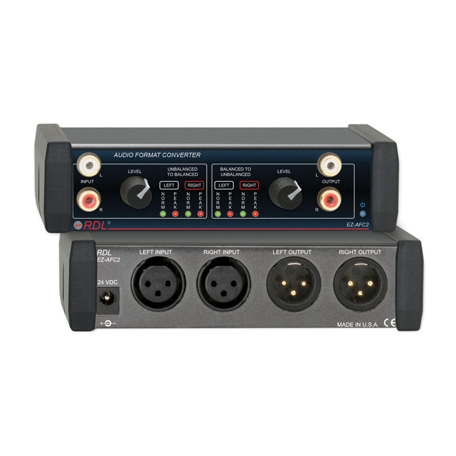 RDL EZ-AFC2 Audio Format Converter - Stereo Balanced ? Unbalanced