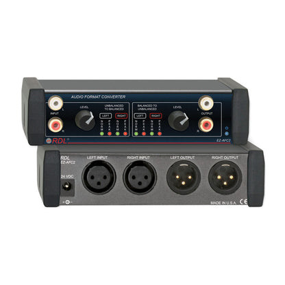 RDL EZ-AFC2 Audio Format Converter - Stereo Balanced ? Unbalanced