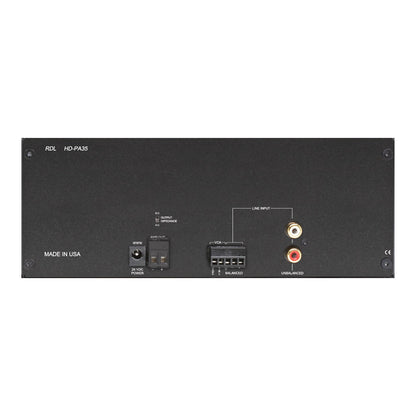 RDL HD-PA35A 35W Audio Power Amplifier back