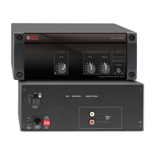 RDL HD-PA35U 35 Watt Power Amplifier - 4 Ohm / 8 Ohm, with Power Supply